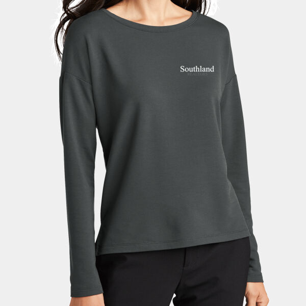 Optional Logo - Women's Stretch Drop Shoulder Pullover Thumbnail