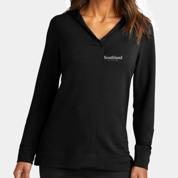 Optional Logo - Ladies Microterry Pullover Hoodie Thumbnail