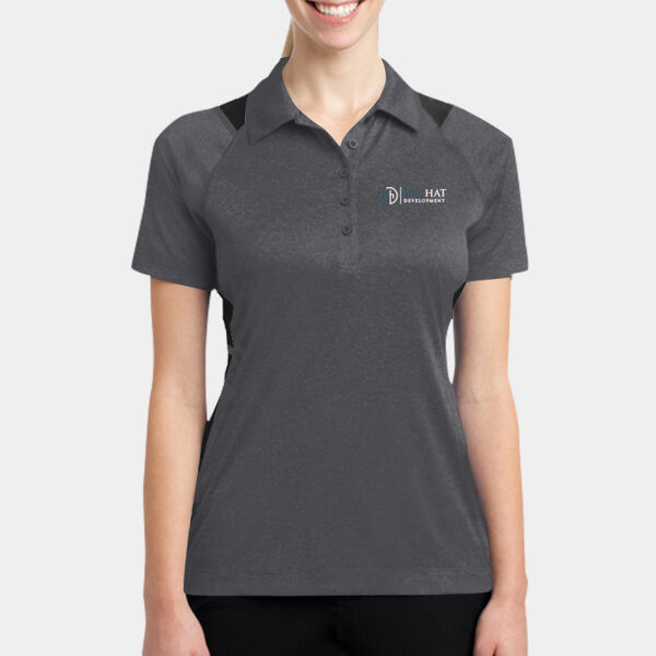 Optional Logo  - Ladies Heather Colorblock Contender ™ Polo Thumbnail