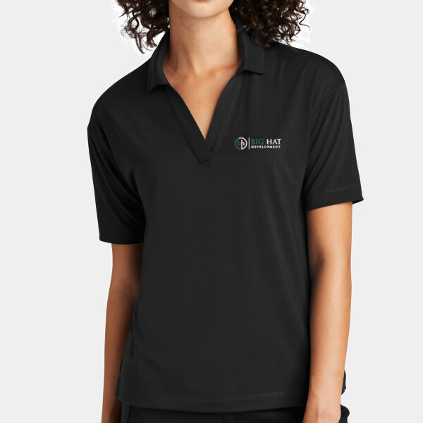 Optional Logo  - Women's Stretch Jersey Polo Thumbnail