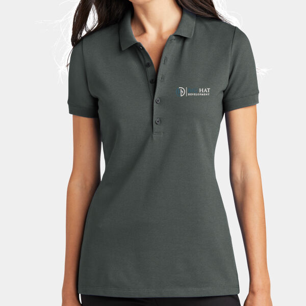 Optional Logo  - Women's Stretch Heavyweight Pique Polo Thumbnail