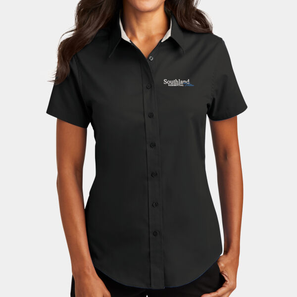 Optional Logo - Ladies Short Sleeve Easy Care Shirt Thumbnail