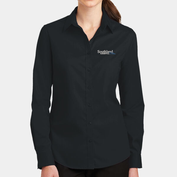 Optional Logo - Ladies SuperPro ™ Twill Shirt Thumbnail