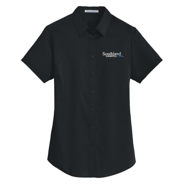 Optional Logo - Ladies Short Sleeve SuperPro Twill Shirt Thumbnail