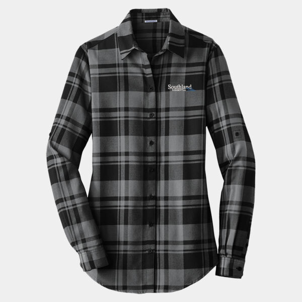 Optional Logo - Ladies Plaid Flannel Tunic Thumbnail