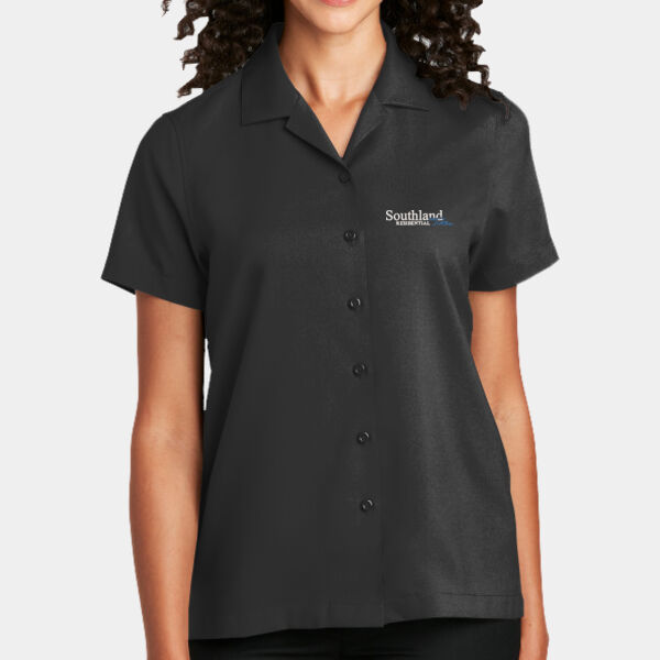 Optional Logo - Ladies Short Sleeve Performance Staff Shirt Thumbnail