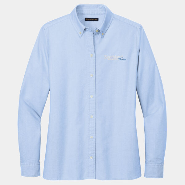 Optional Logo - Women's Casual Oxford Cloth Shirt Thumbnail