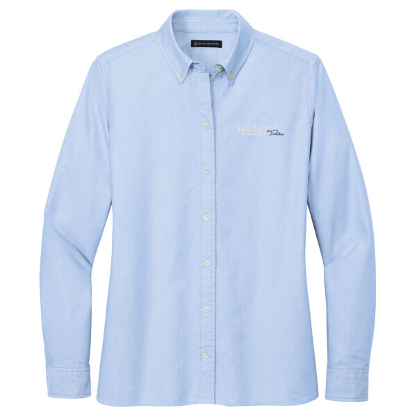 Optional Logo - Women's Casual Oxford Cloth Shirt Thumbnail