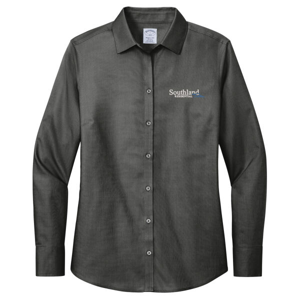 Optional Logo - Women's Wrinkle Free Stretch Nailhead Shirt Thumbnail