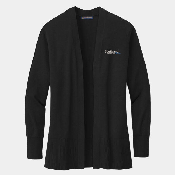 Optional Logo - Women's Cotton Stretch Long Cardigan Sweater Thumbnail