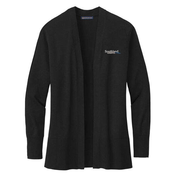 Optional Logo - Women's Cotton Stretch Long Cardigan Sweater Thumbnail