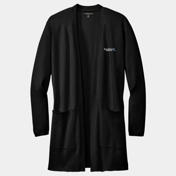 Optional Logo - Women's Open Front Cardigan Sweater Thumbnail