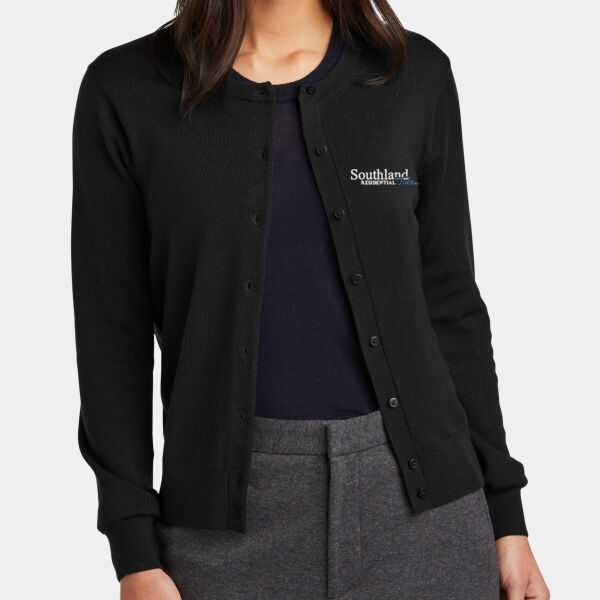 Optional Logo - Women's Washable Merino Cardigan Sweater Thumbnail