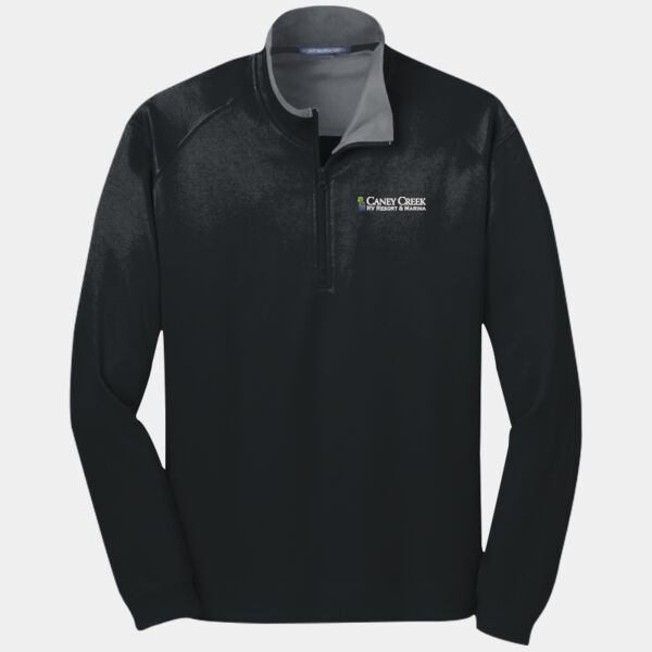 Optional Logo - Vertical Texture 1/4 Zip Pullover (Limited Stock) Thumbnail