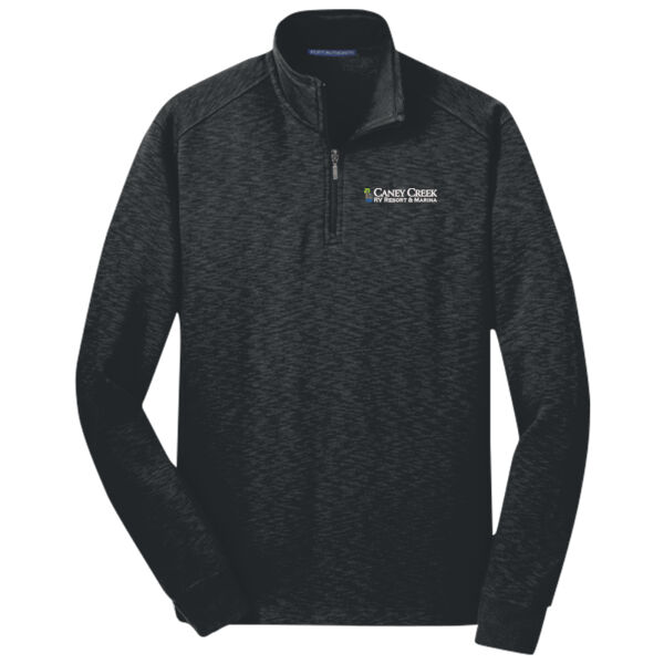 Optional Logo - Slub Fleece 1/4 Zip Pullover Thumbnail