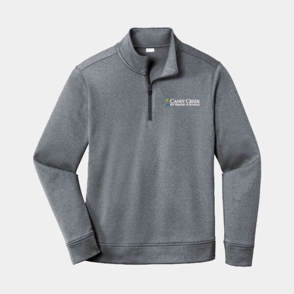 Optional Logo - PosiCharge ® Sport Wick ® Heather Fleece 1/4 Zip Pullover Thumbnail