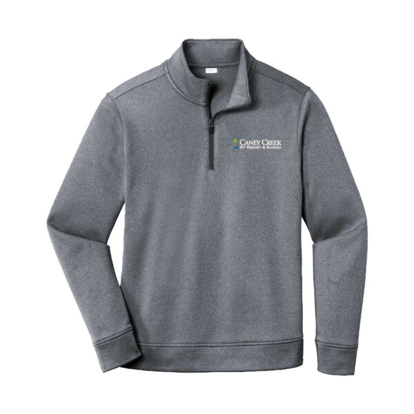 Optional Logo - PosiCharge ® Sport Wick ® Heather Fleece 1/4 Zip Pullover Thumbnail