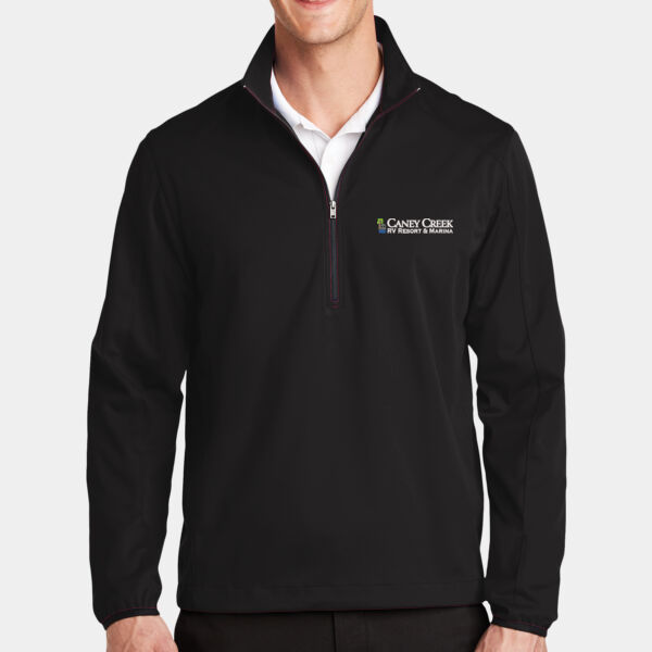 Optional Logo - Active 1/2 Zip Soft Shell Jacket Thumbnail