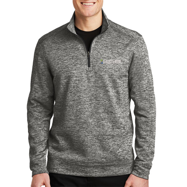 Optional Logo - PosiCharge ® Electric Heather Fleece 1/4 Zip Pullover Thumbnail