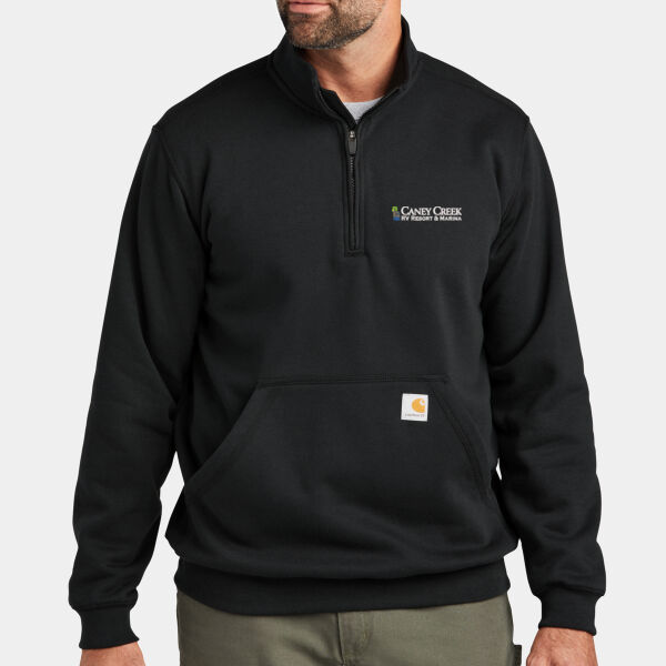Optional Logo - Midweight 1/4 Zip Mock Neck Sweatshirt Thumbnail