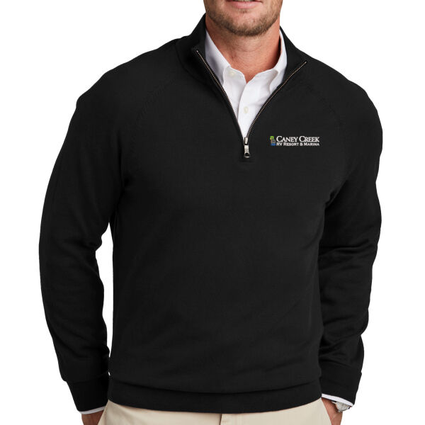 Optional Logo - Cotton Stretch 1/4 Zip Sweater Thumbnail