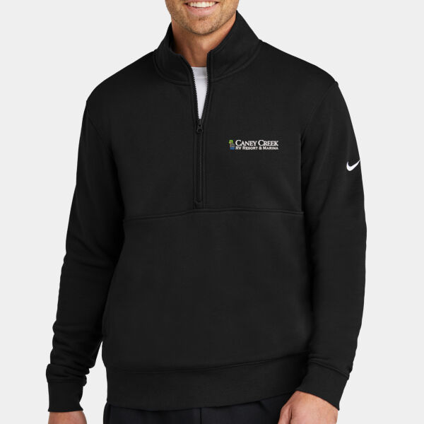 Optional Logo - Club Fleece Sleeve Swoosh 1/2 Zip Thumbnail