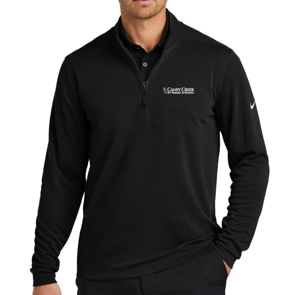 Optional Logo - Textured 1/2 Zip Cover Up Thumbnail