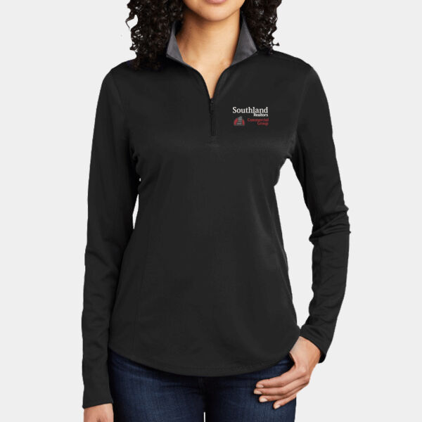 Optional Logo - Ladies Silk Touch ™ Performance 1/4 Zip Thumbnail
