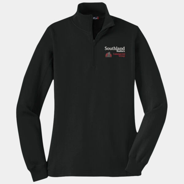 Optional Logo - Ladies 1/4 Zip Sweatshirt  Thumbnail