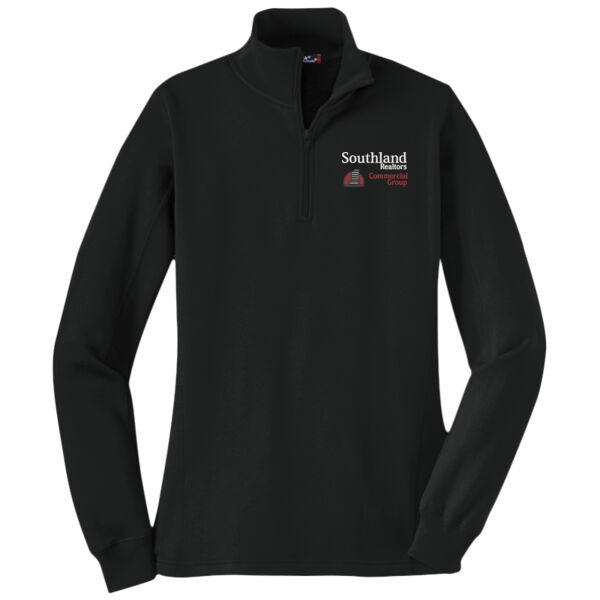 Optional Logo - Ladies 1/4 Zip Sweatshirt  Thumbnail