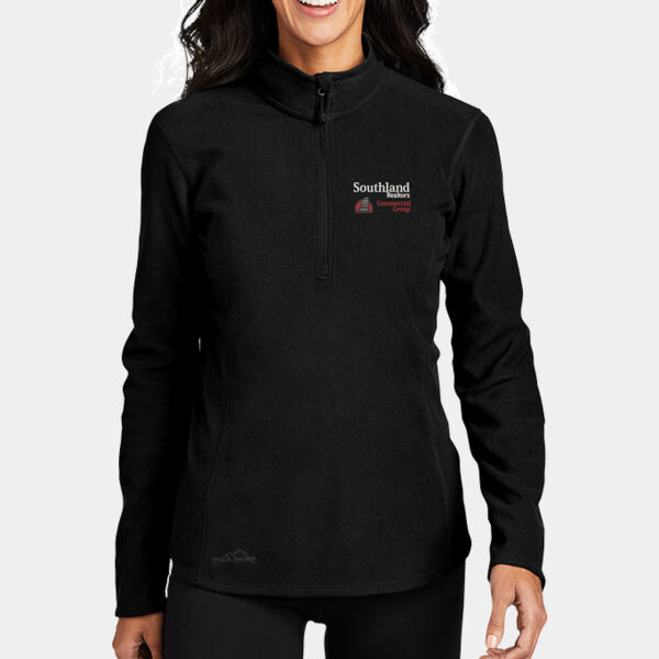 Optional Logo - Ladies 1/2 Zip Microfleece Jacket Thumbnail