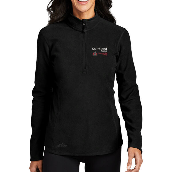 Optional Logo - Ladies 1/2 Zip Microfleece Jacket Thumbnail