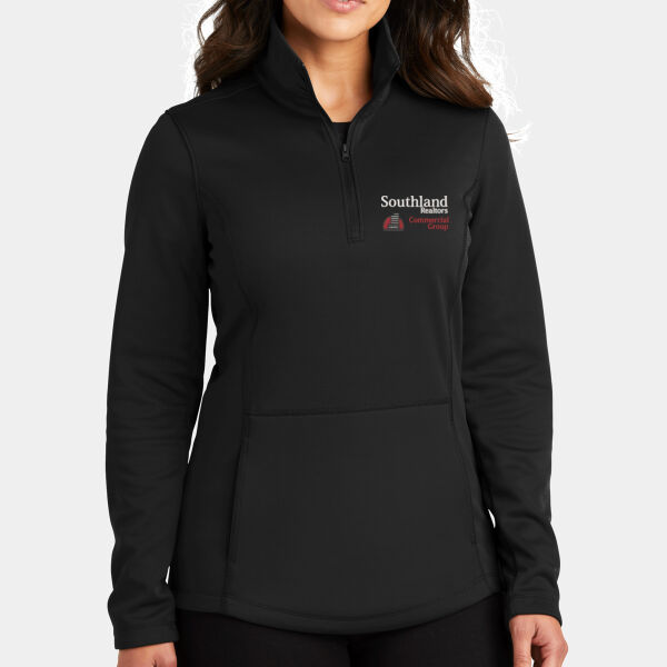 Optional Logo - Ladies Smooth Fleece 1/4 Zip Thumbnail