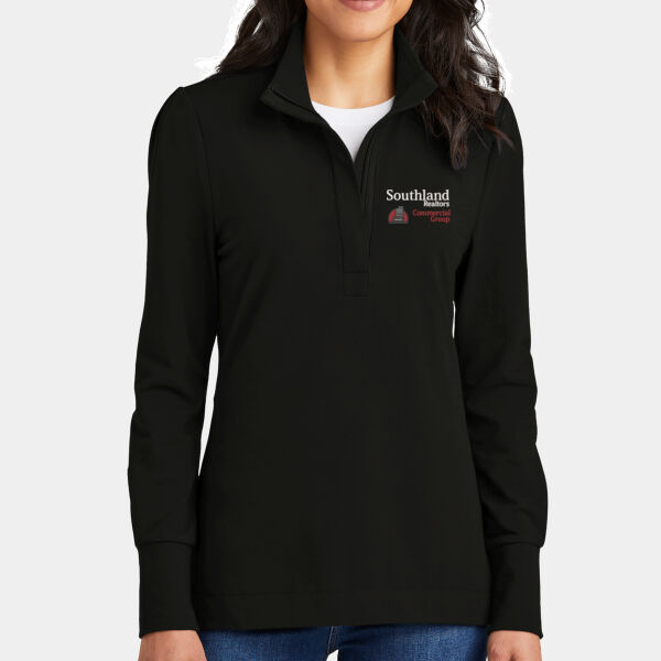 Optional Logo - Ladies Fairway Stretch 1/4 Zip Thumbnail