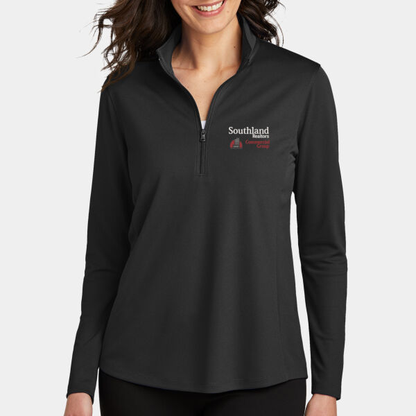 Optional Logo - Women's Dry Zone ® UV Micro Mesh 1/4 Zip Thumbnail