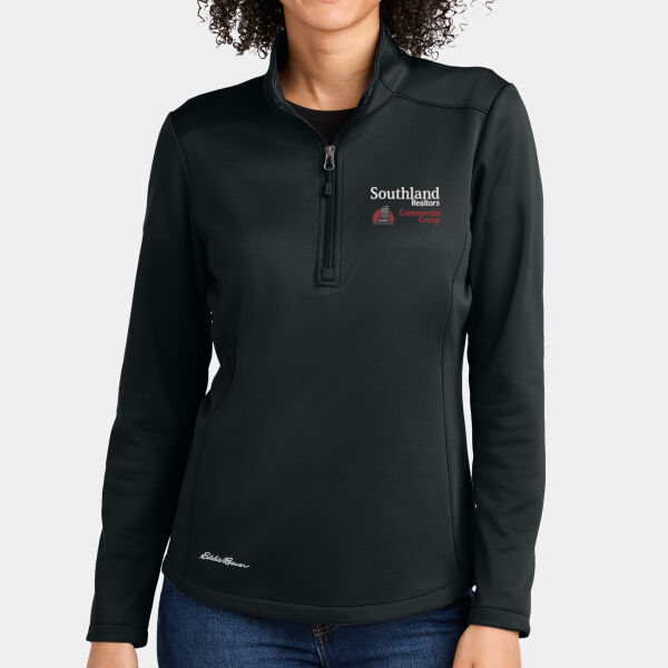 Optional Logo - Women's Smooth Mid Layer Fleece 1/2 Zip Thumbnail