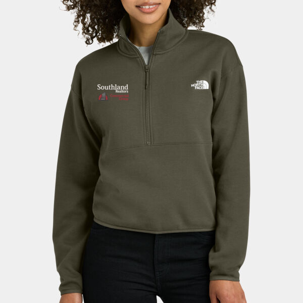 Optional Logo - Women's Double Knit 1/2 Zip Fleece Thumbnail