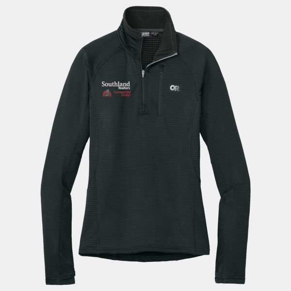 Optional Logo - Women's Tech Grid 1/4 Zip Fleece Thumbnail