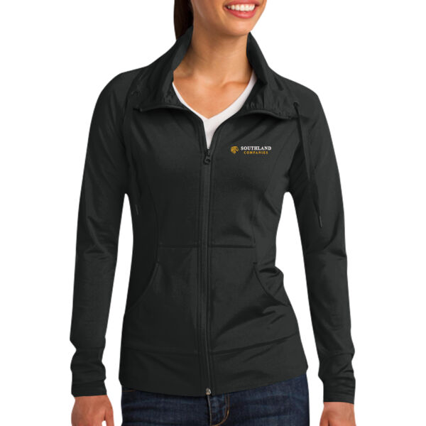 Optional Logo - Ladies Sport Wick ® Stretch Full Zip Jacket Thumbnail