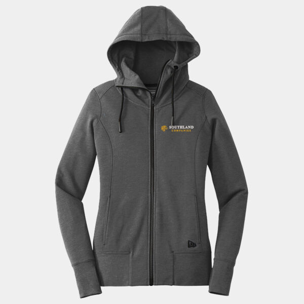 Optional Logo - Ladies Tri Blend Fleece Full Zip Hoodie Thumbnail
