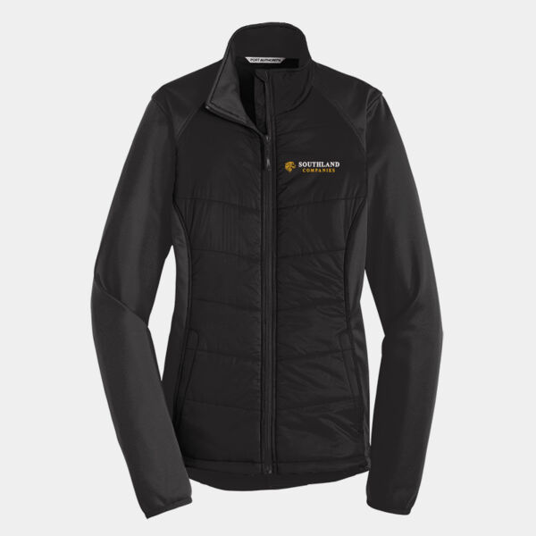 Optional Logo - Ladies Hybrid Soft Shell Jacket Thumbnail