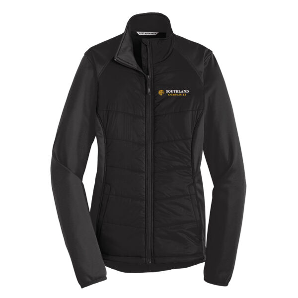 Optional Logo - Ladies Hybrid Soft Shell Jacket Thumbnail