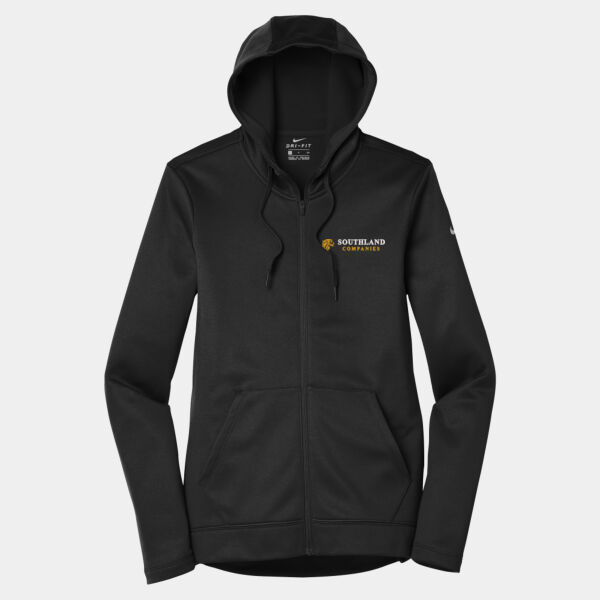 Optional Logo - Ladies Therma FIT Full Zip Fleece Hoodie Thumbnail
