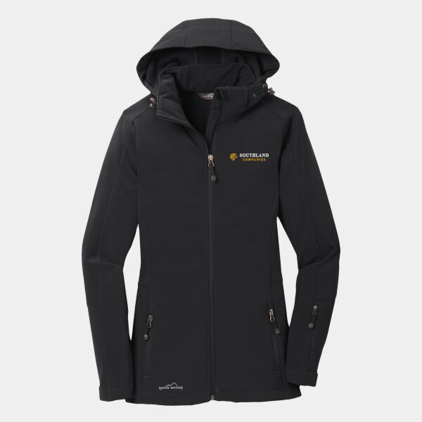 Optional Logo - Ladies Hooded Soft Shell Parka Thumbnail