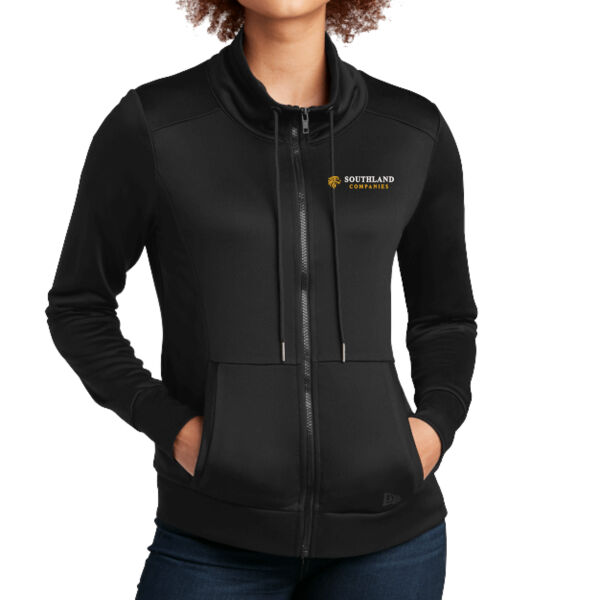 Optional Logo - Women's Performance Terry Full Zip Cowl Thumbnail