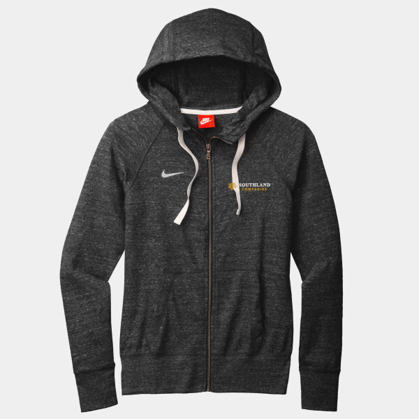 Optional Logo - Ladies Gym Vintage Full Zip Hoodie Thumbnail