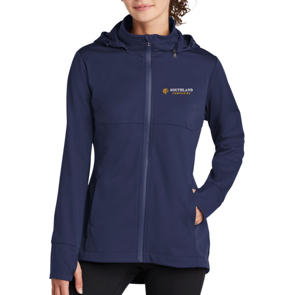 Optional Logo - Ladies Hooded Soft Shell Jacket Thumbnail
