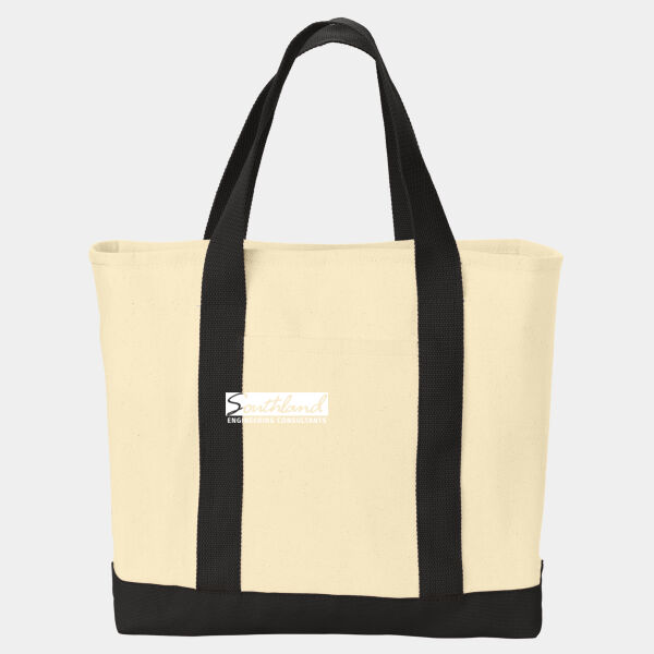 Ooptional Logo - Ideal Twill Two Tone Shopping Tote Thumbnail