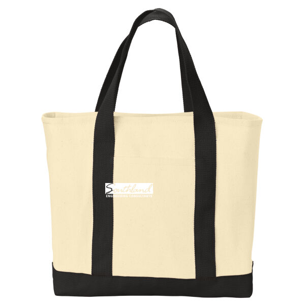 Ooptional Logo - Ideal Twill Two Tone Shopping Tote Thumbnail