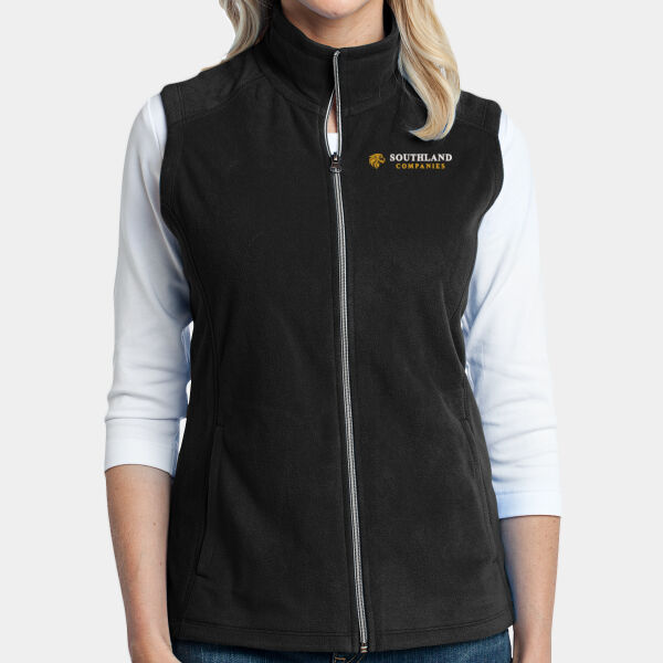 Optional Logo - Ladies Microfleece Vest Thumbnail
